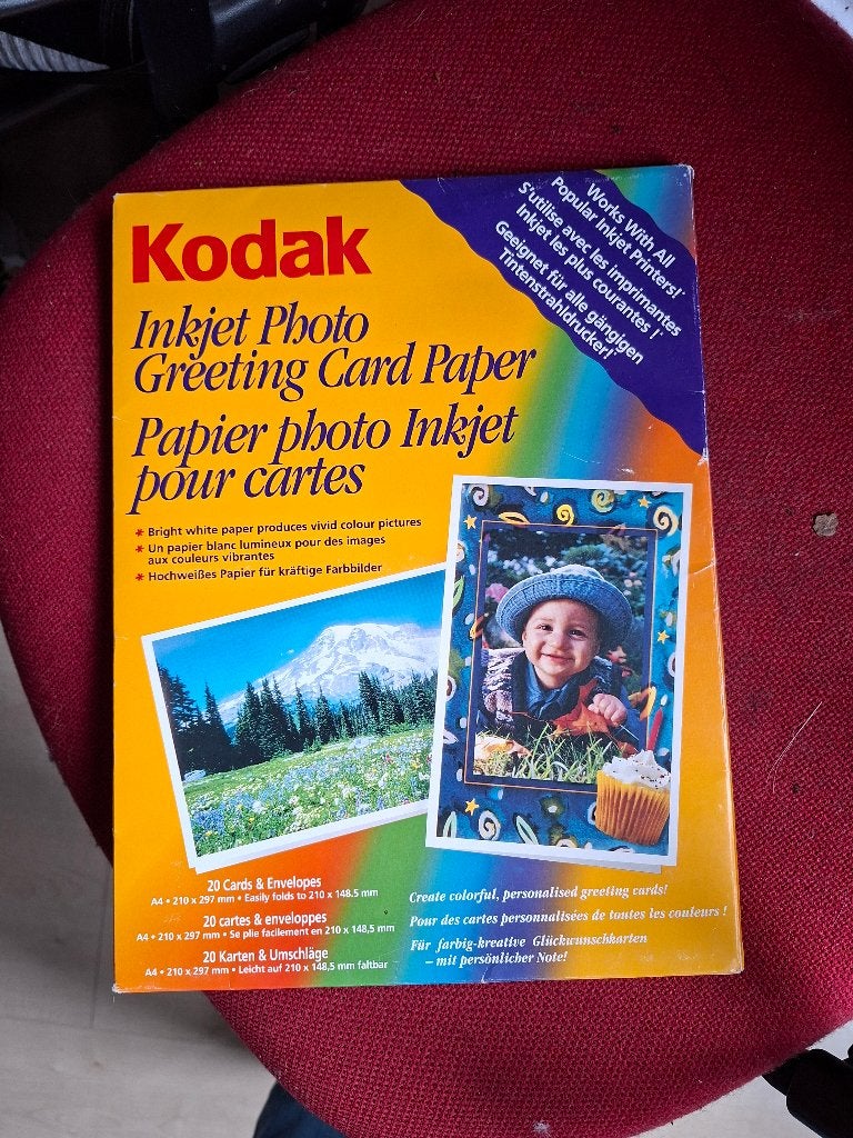 Kodak Inkjet fotopapier, 20 kaarten met enveloppen, Ophalen of Verzenden