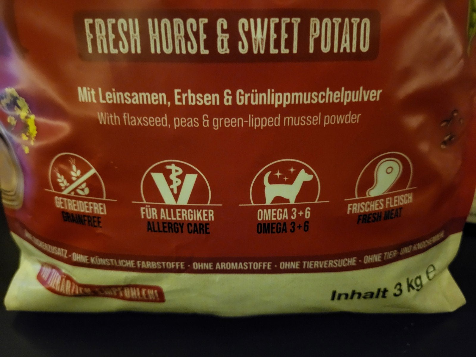 MAC'S mono paard (hondenvoer), Ophalen, Hond