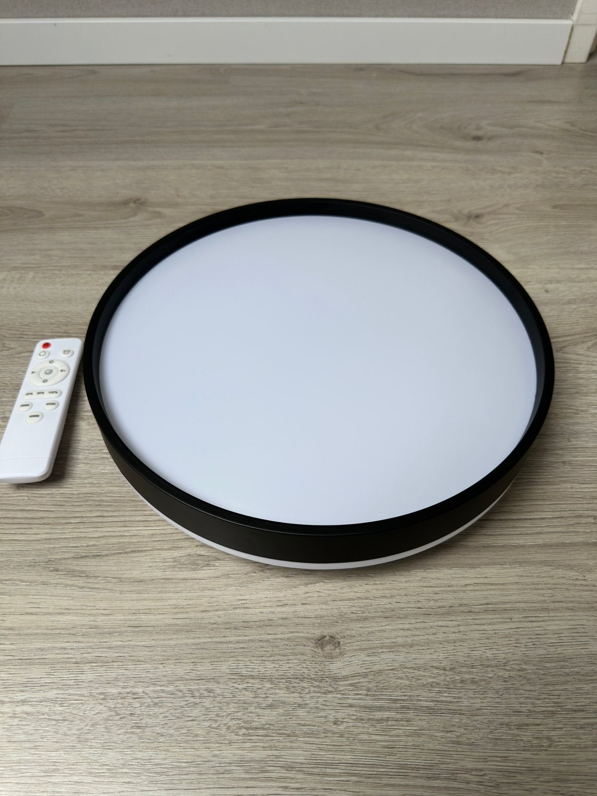 Zwart plafondlamp ø33cm dimbaar en kleurtemperaturen functie, Ophalen of Verzenden, Zo goed als nieuw