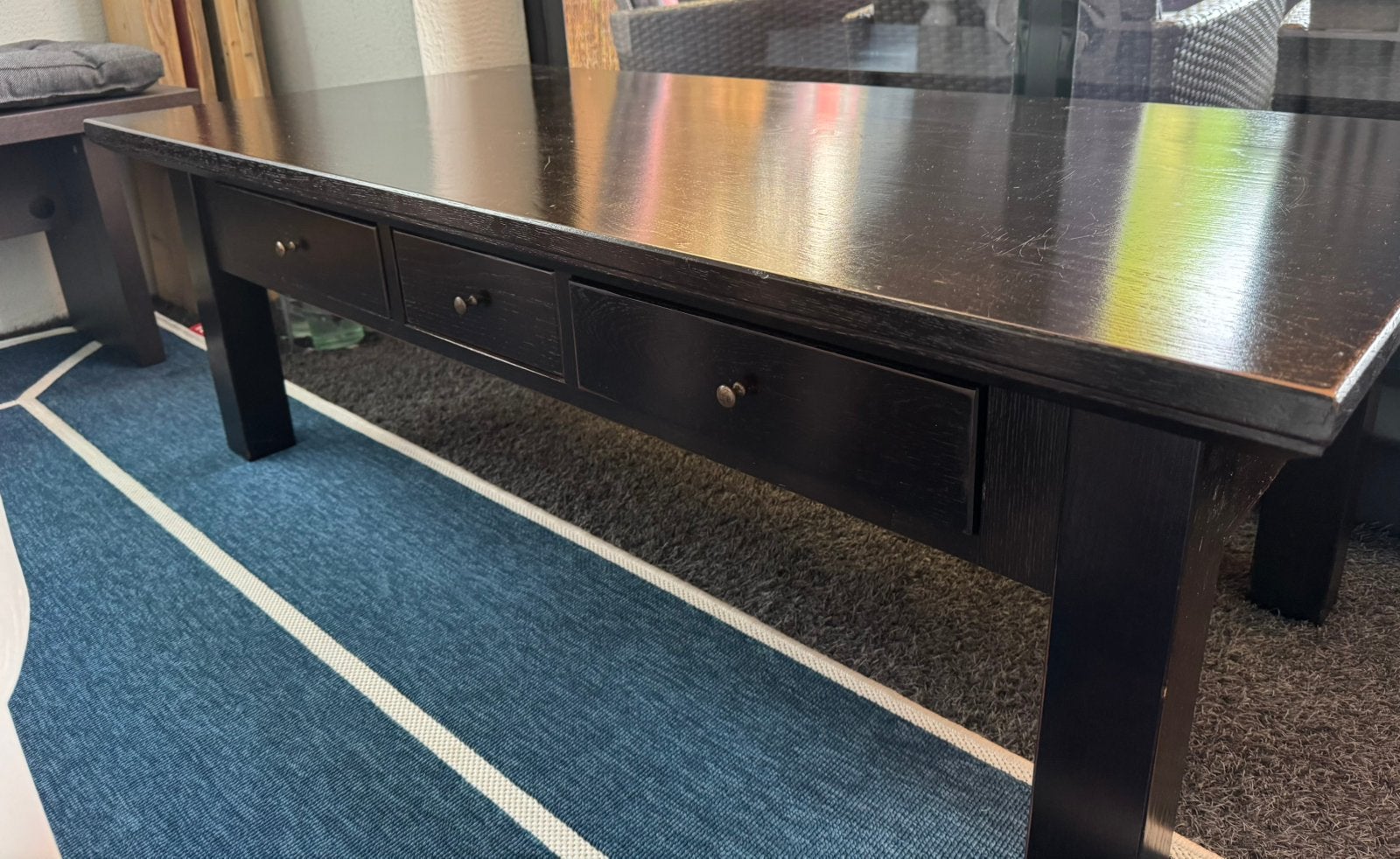 Salon tafel en steigerhout bed eenpersoons, Ophalen, Zo goed als nieuw, Rechthoekig, 100 tot 150 cm