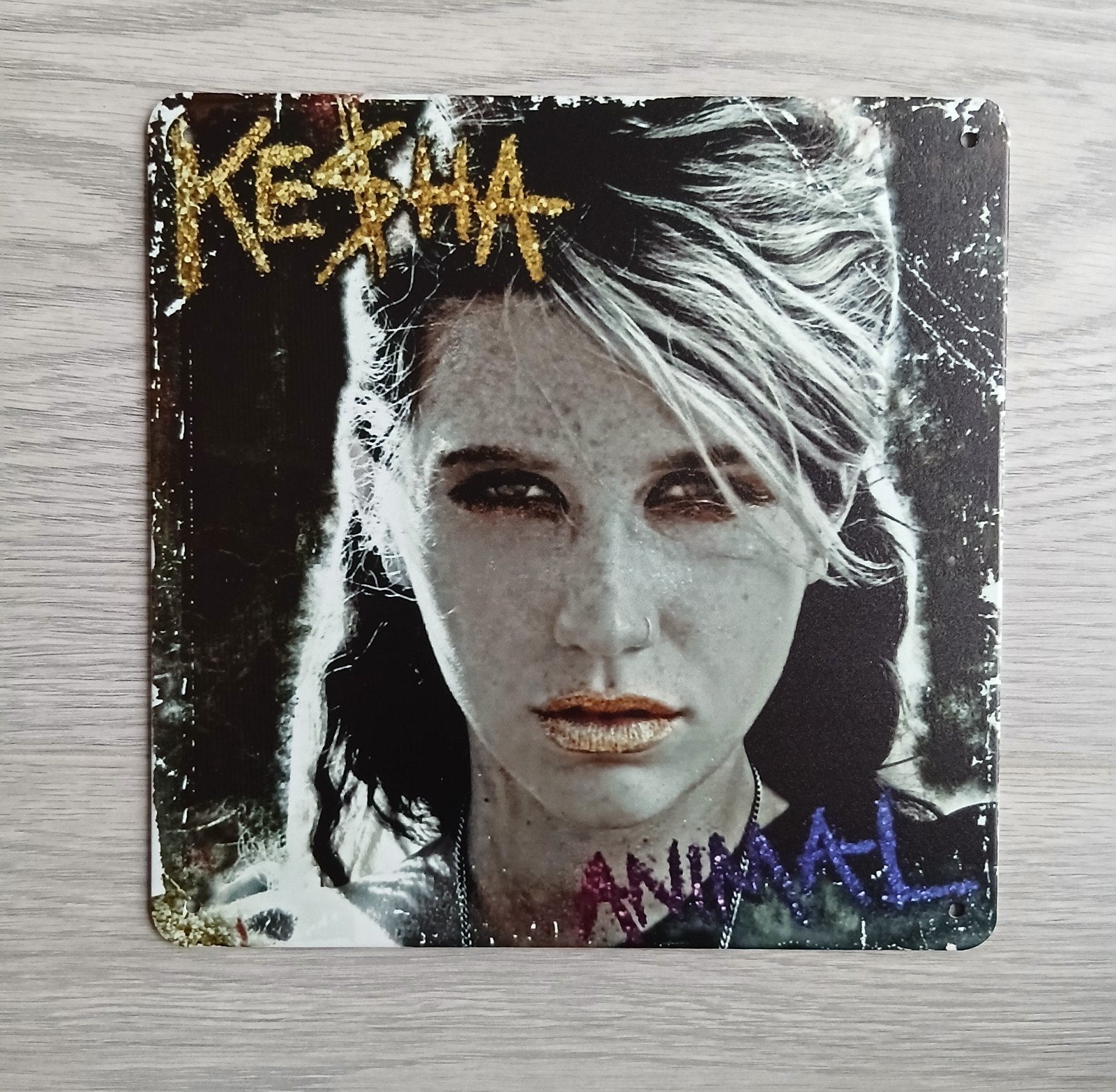 Kesha Animal 20x20 cm Metalen Reclamebord, Ophalen of Verzenden, Nieuw, Poster, Artwork of Schilderij