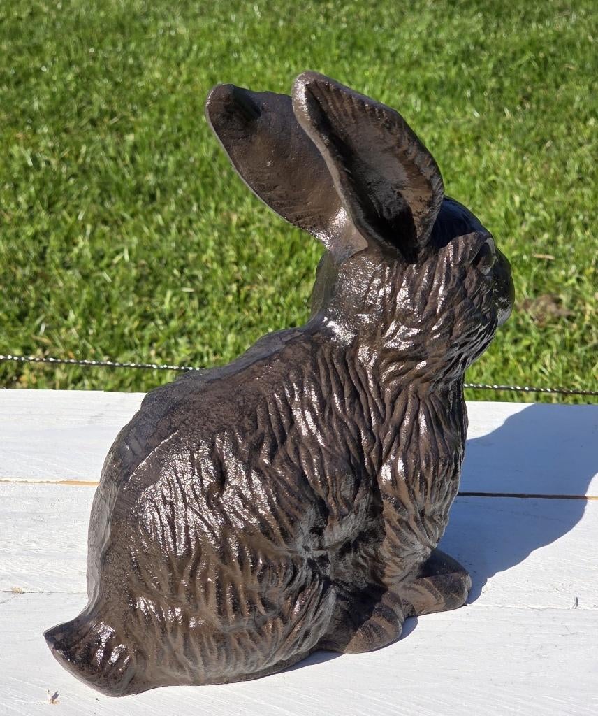 KONIJN / HAAS / GIETIJZER / tuinbeeld, Dierenbeeld, Nieuw, Info@huisentuindecoratiemarie.nl, Huis en tuin decoratie marie