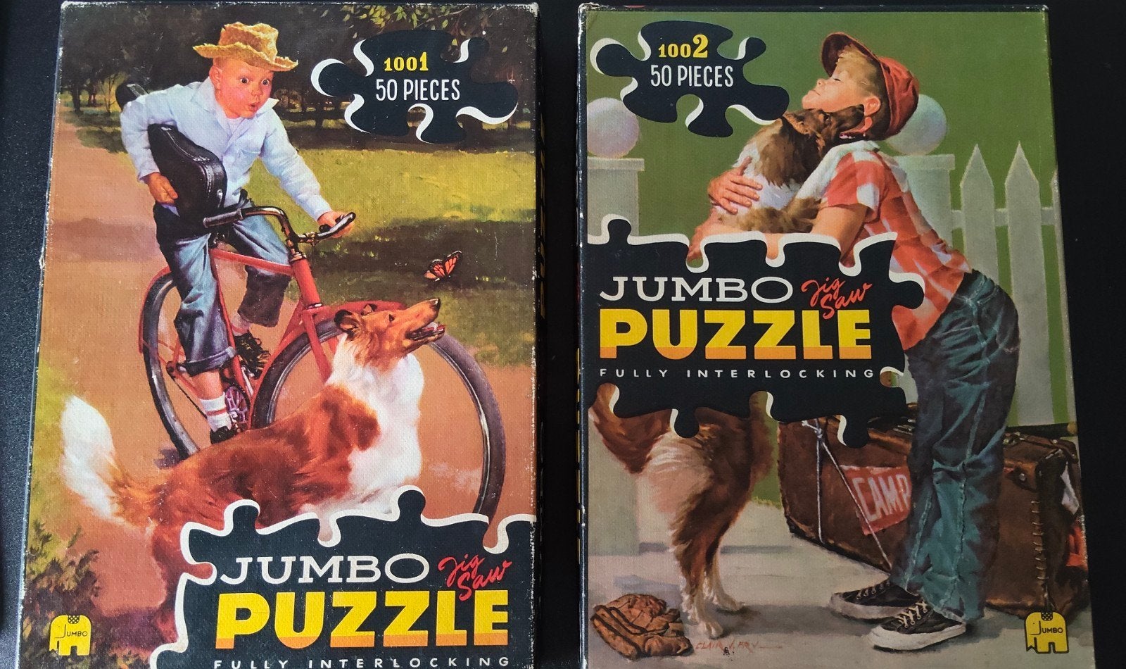 Jumbo Vintage Puzzels Jaren '60 - Collie & Jongen, Verzamelen, Ophalen of Verzenden, Gebruikt
