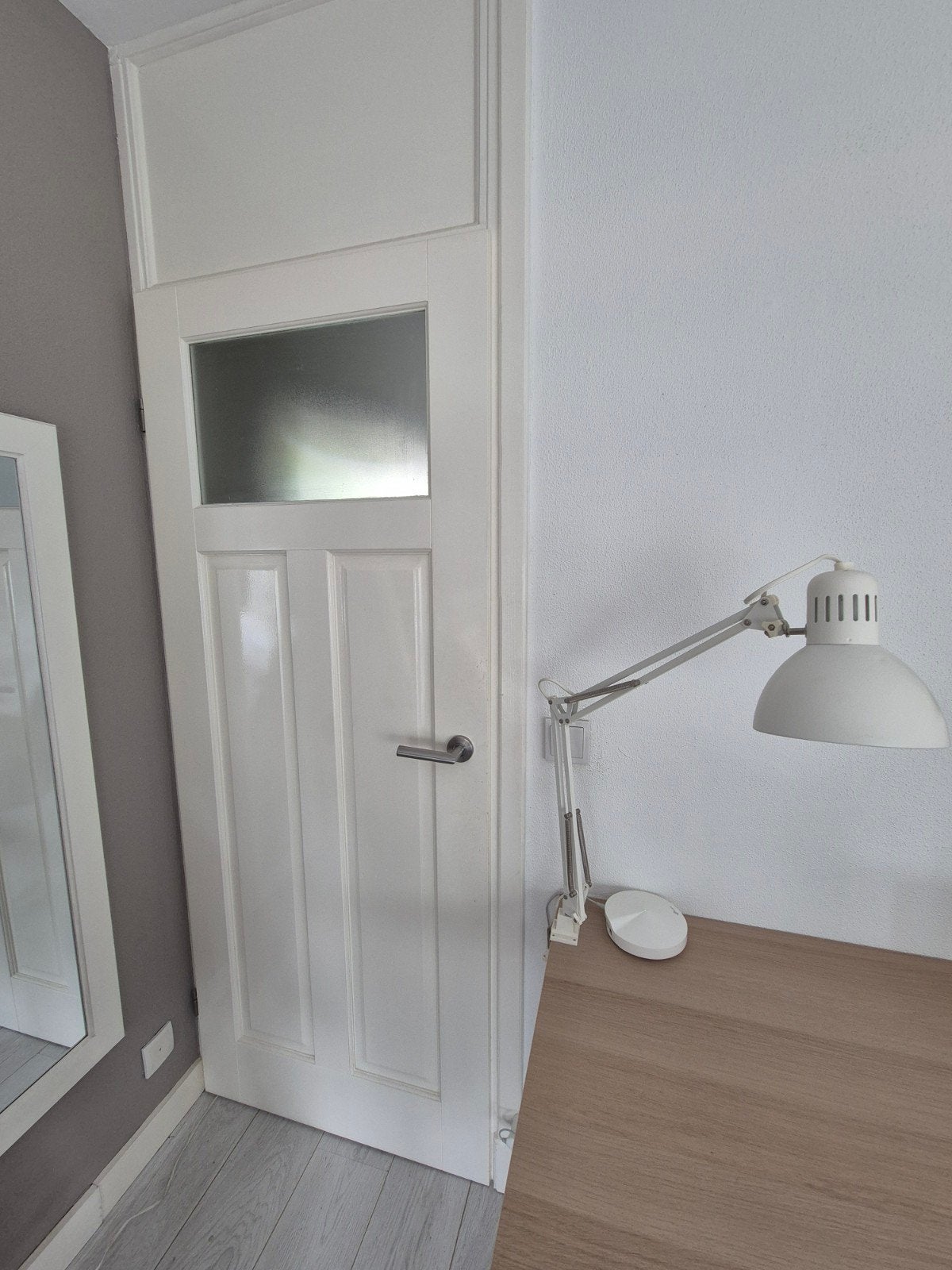 Set van 2 opdekdeuren met melkglas, 80x202 cm, Doe-het-zelf en Verbouw, Deuren en Horren, Ophalen, Gebruikt, 80 tot 100 cm, Binnendeur