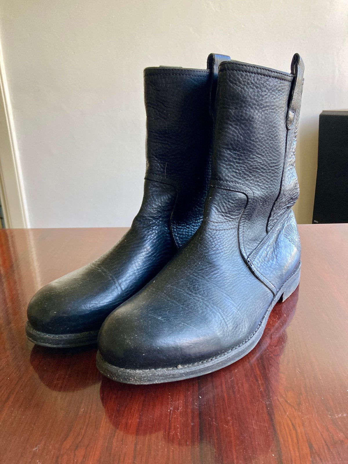 Blackstone, Vintage Biker boots motorlaarzen 44, Verzenden, Zo goed als nieuw, Zwart, Boots