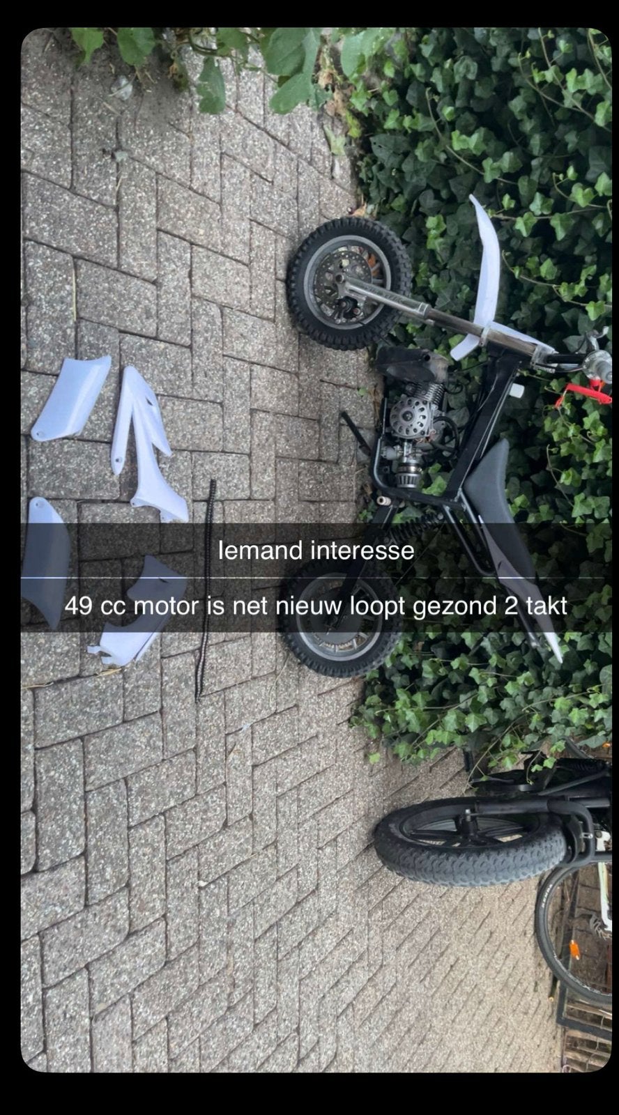 Pitbike 49 cc, Kinderen en Baby's, Ophalen of Verzenden, Zo goed als nieuw, Overige merken, Motor
