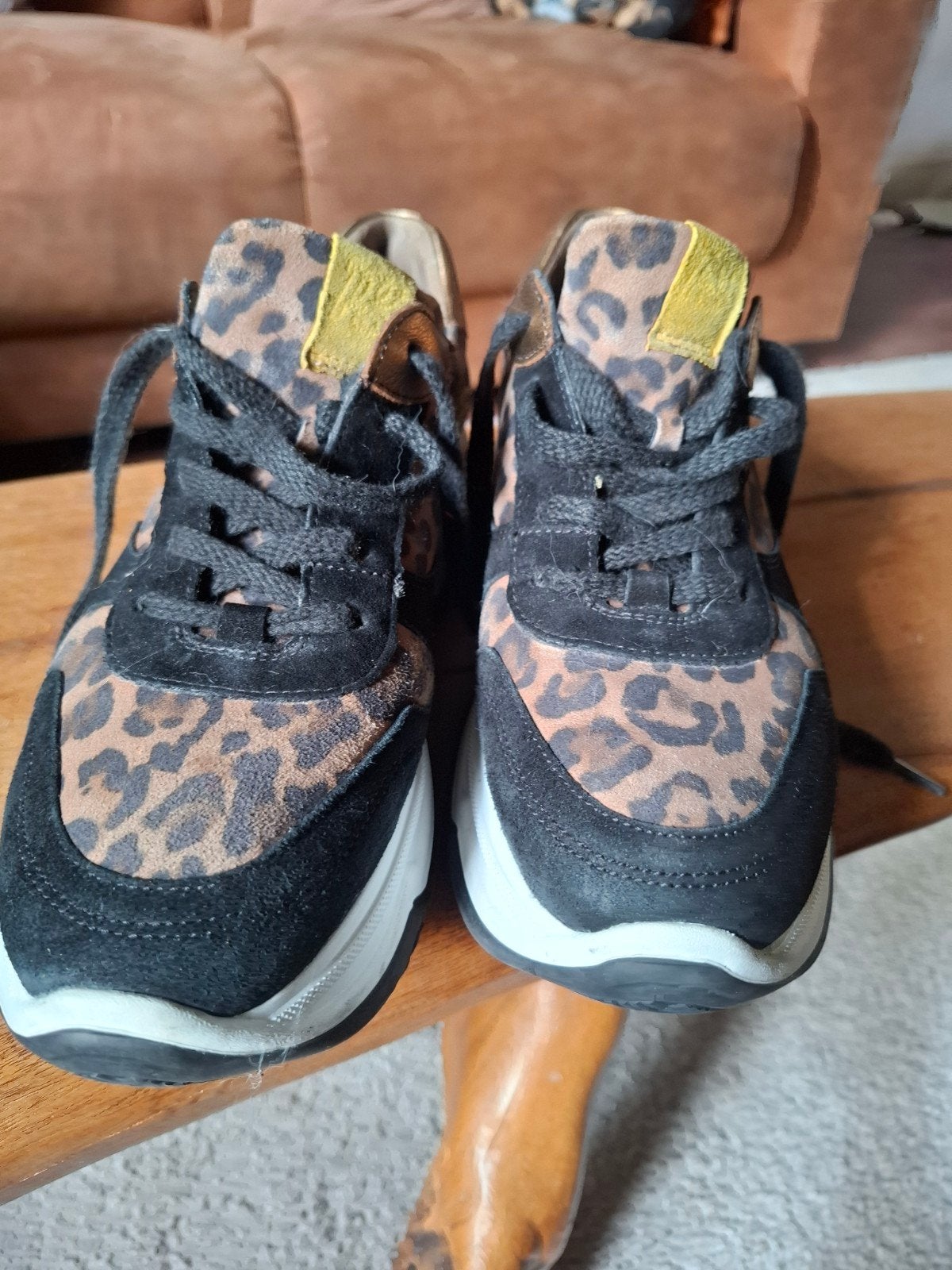 Paul Green sneakers met luipaardprint, Bruin, Ophalen of Verzenden, Sneakers of Gympen, Paul Green