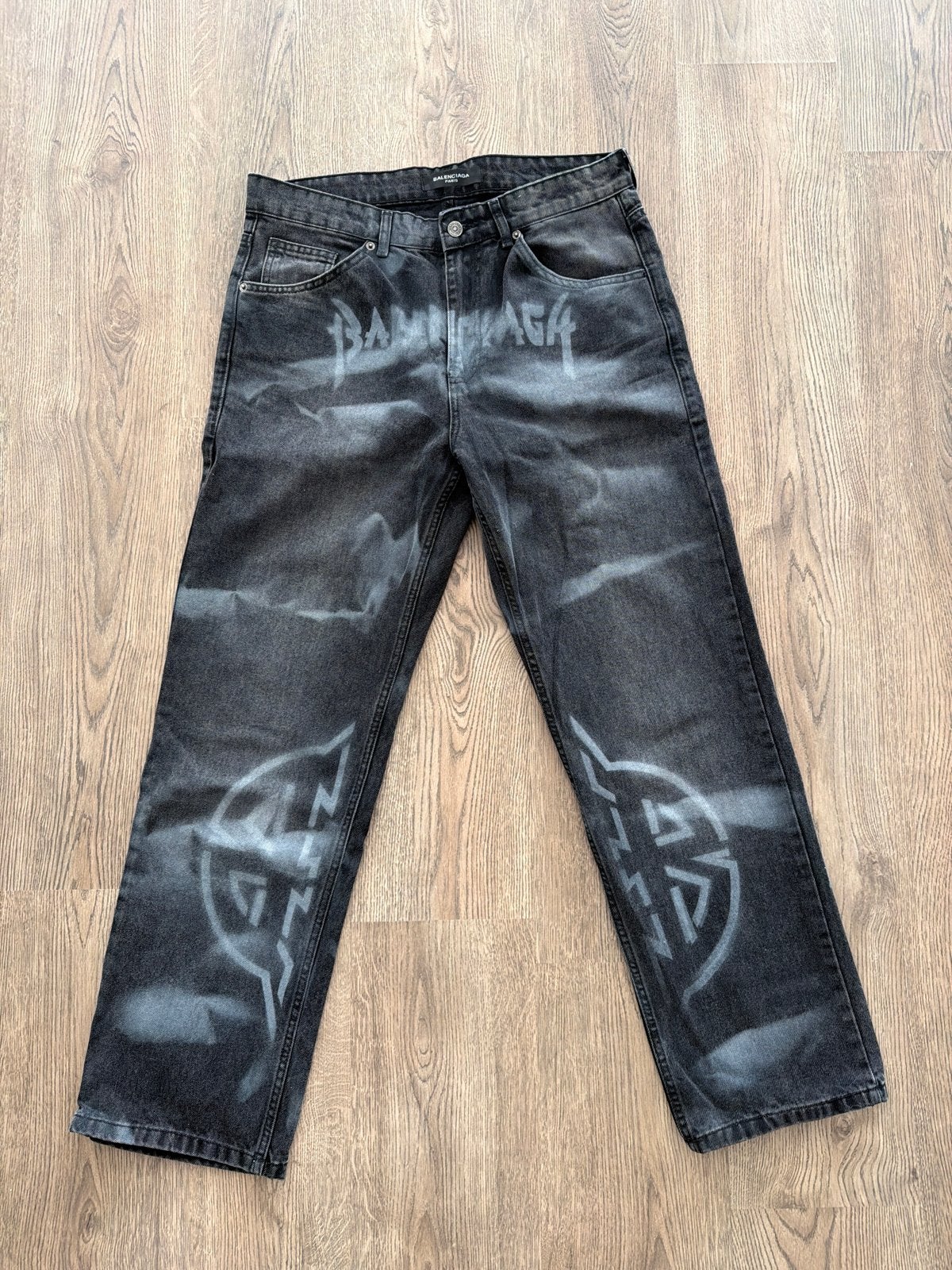 Balenciaga Jeans Zwart maat 34 - Zo goed als nieuw, Ophalen of Verzenden, Zo goed als nieuw, Zwart, W30 - W32 (confectie 38/40)