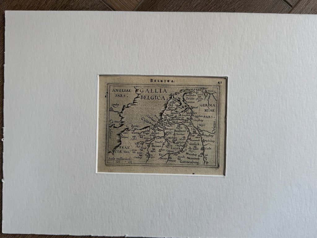 1598 - Ortelius - Gallia - Belgica - HOLLAND - P0892, Ophalen of Verzenden, Ets, 1700 - 1799