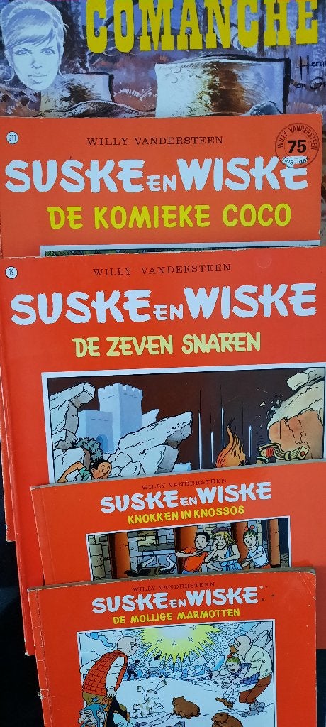 Doos met 50 stripalbums voor tieners, Meerdere stripboeken, Ophalen, Gelezen