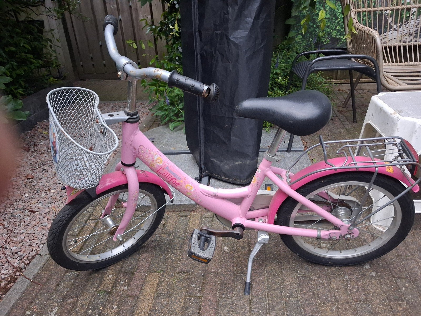 Roze kinderfiets Puky Lillifee 16 inch, Ophalen of Verzenden, Gebruikt, 16 tot 20 inch