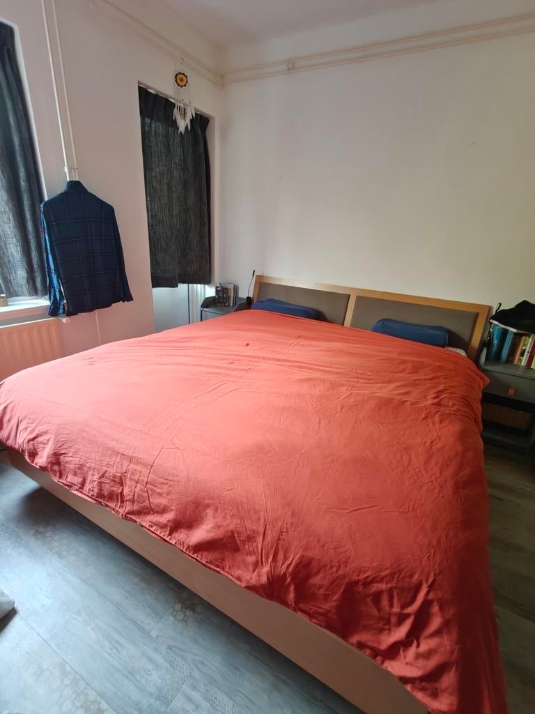 Groot tweepersoonsbedframe incl lattenbodem, Huis en Inrichting, Slaapkamer | Complete slaapkamers, Ophalen, Gebruikt, Tweepersoons