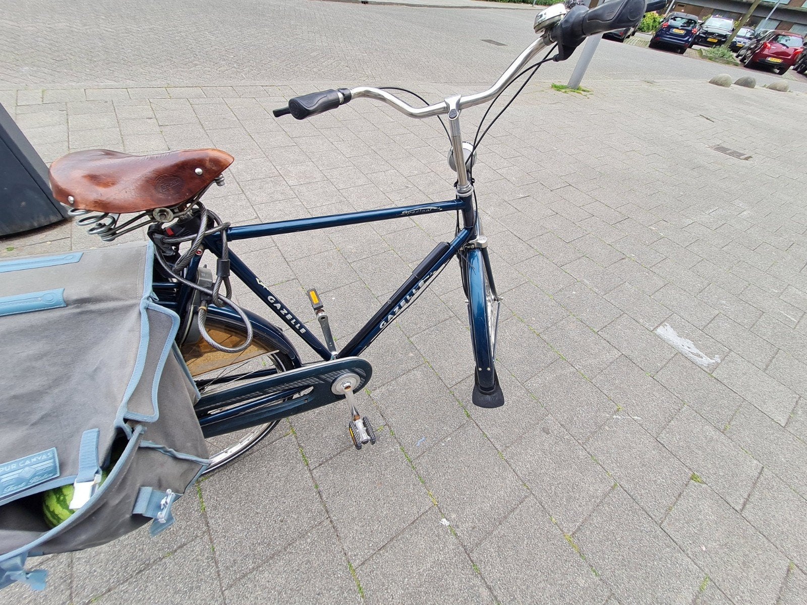 Gazelle damesfiets met versnellingen en fietstassen, Fietsen en Brommers, Fietsen | Dames | Damesfietsen, Velgrem, Versnellingen