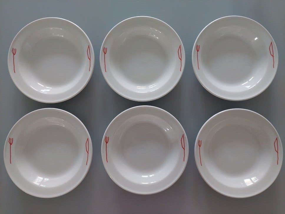 Hema diepe borden Ø22cm 6 stuks - Gaaf en in nieuwstaat, Ophalen of Verzenden, Zo goed als nieuw, Bord(en), Overige stijlen
