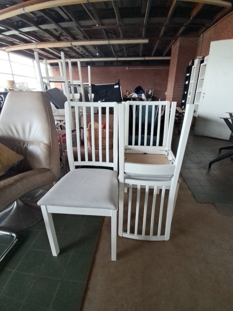 IKEA EKEDALEN eetkamerstoelen wit set van 3  CS27392, Ophalen, Gebruikt, Drie, Wit
