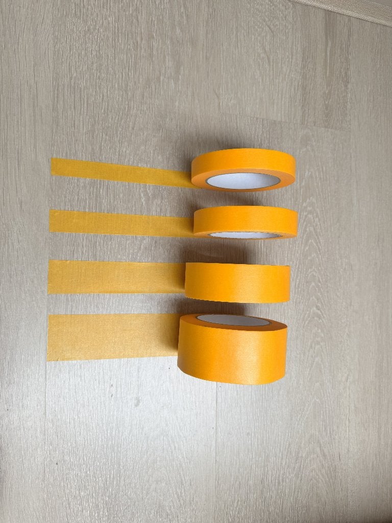 Gele afplak- of schilderstape 24mm - vanaf € 1,66 per rol, Nieuw, Ophalen of Verzenden, Geschikt voor karton, Geel