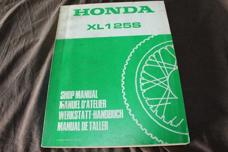 Honda XL125S 1978 motorcycle shop manual XL 125 S handbuch, Motoren, Ophalen of Verzenden, Honda