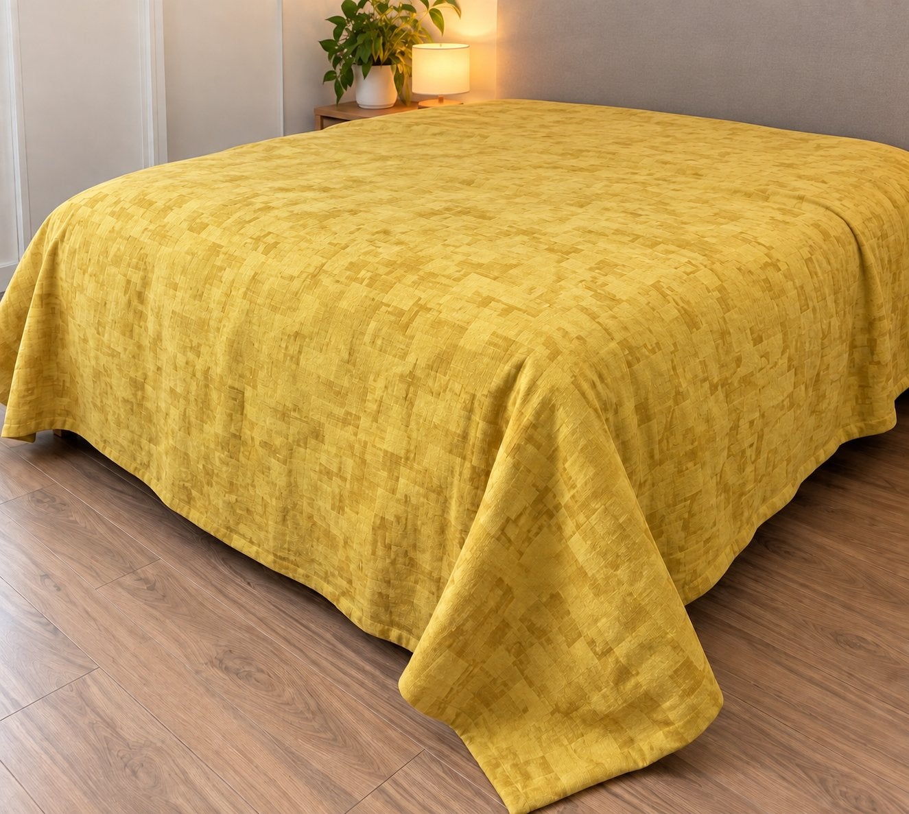 Gele bedsprei / plaid – zacht en stijlvol, Geel, Ophalen of Verzenden, Overige merken, Polyester