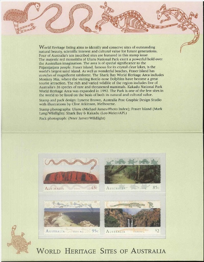 Australische Postzegelboekjes: Werelderfgoed, Marine, Werk, Ophalen of Verzenden