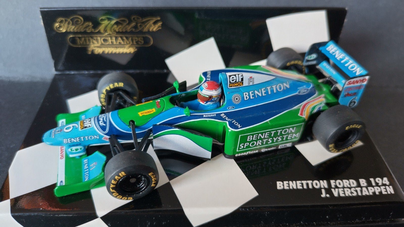 Benetton Ford B194 Jos Verstappen 1:43 Minichamps Pol, Auto, Verzenden, Nieuw, .