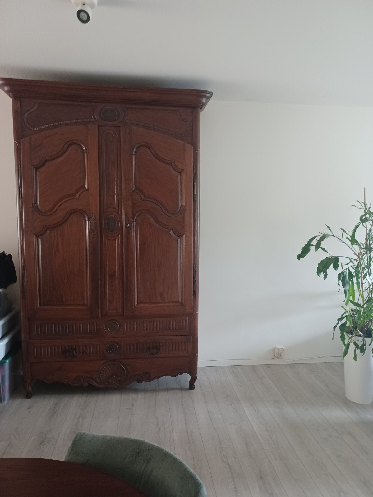 Antieke kledingkast, massief hout, handgemaakt, Antiek en Kunst, Ophalen