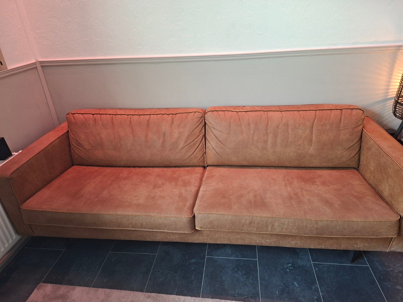 Wood bank - Comfortabele 3-zits bank, Huis en Inrichting, Ophalen, Gebruikt, Driepersoons, 75 tot 100 cm
