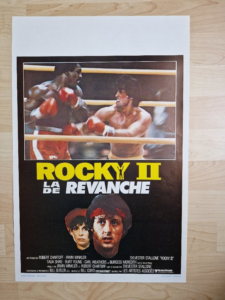 filmaffiche Sylvester Stallone Rocky 2 filmposter, Rechthoekig Staand, Ophalen of Verzenden, Zo goed als nieuw, A1 t/m A3