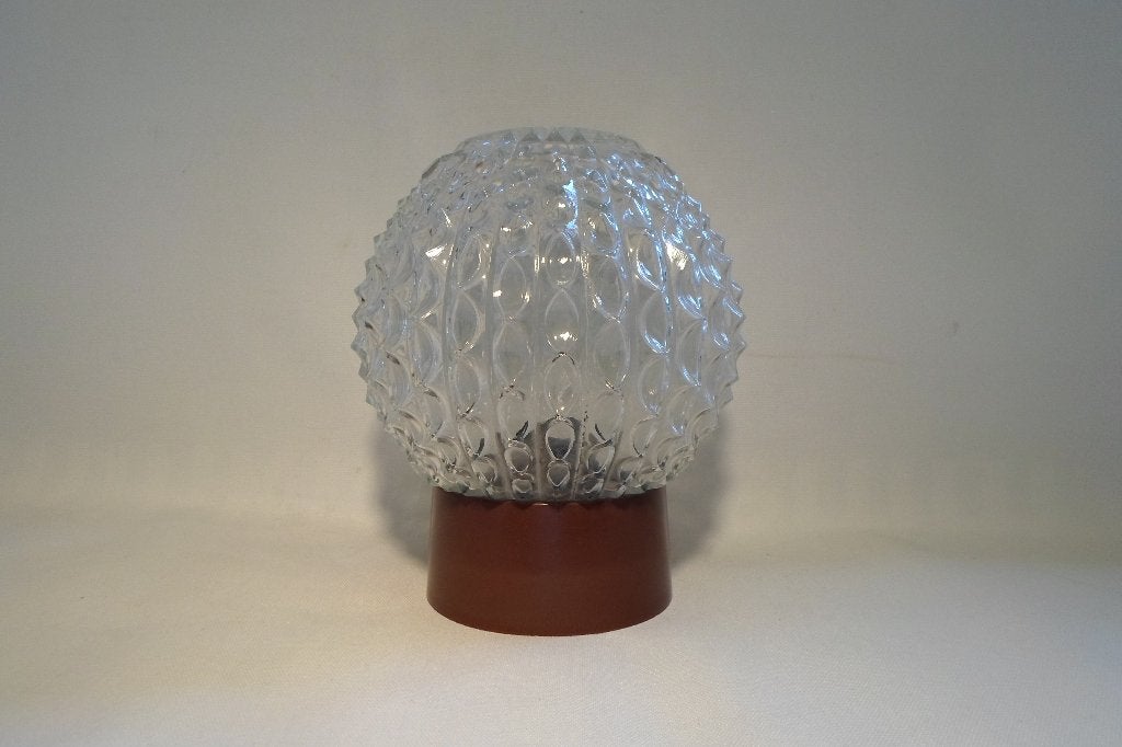 Vintage Plafond Lamp Glas Bakeliet, Antiek en Kunst, Ophalen of Verzenden