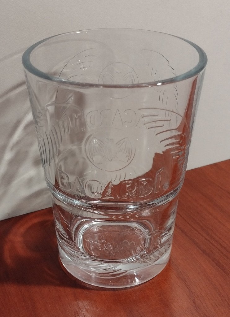 Bacardi Mix Glas Palmtakken 25cl Normaal Glas. (B), Ophalen of Verzenden, Gebruikt, Overige typen