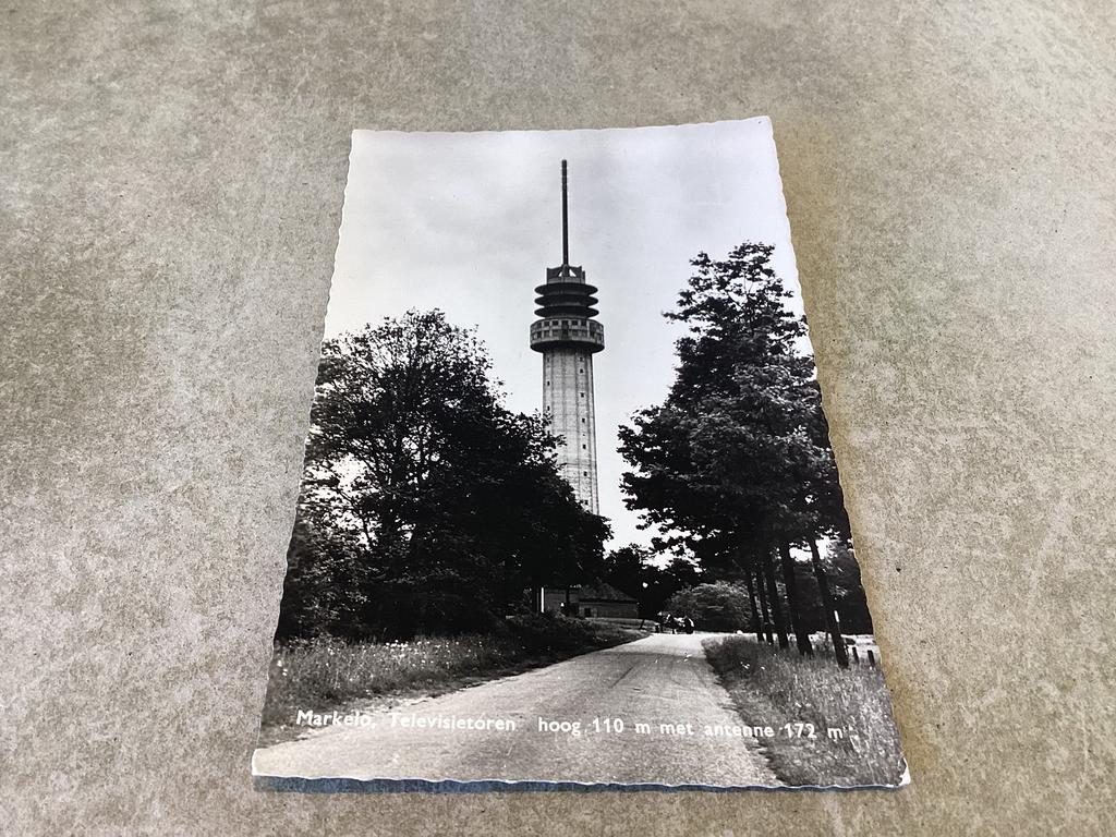 Markelo.   Televisietoren hoog 110 m met antenne 172 m. 1964, Ophalen of Verzenden, 1960 tot 1980, Gelderland