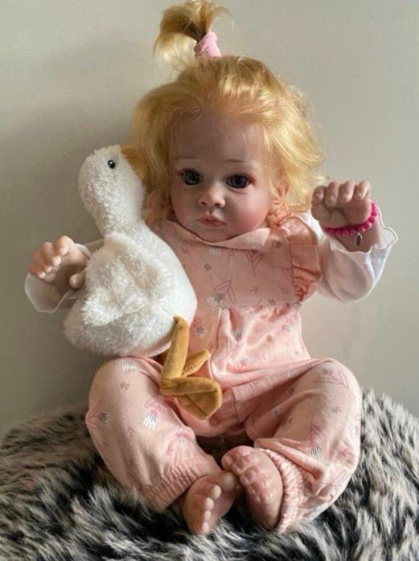 Super leuk Reborn meisje 🌷🧸, Verzenden, Zo goed als nieuw, Pop, Levensecht of Reborn