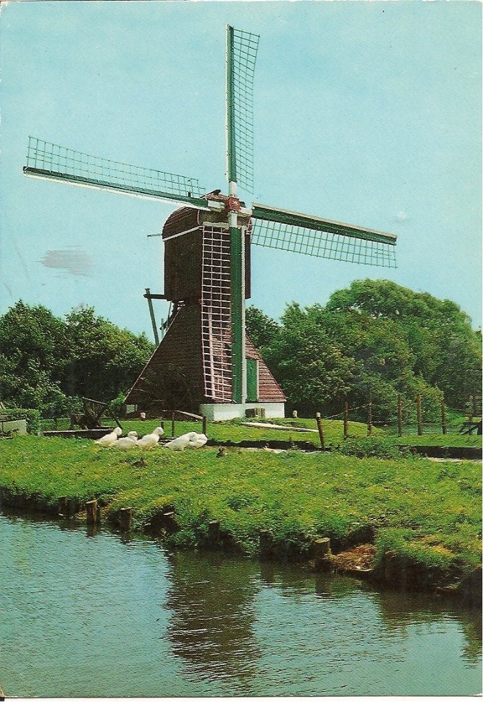 Ansichtkaart Molen in Haarlem - Ongelopen, Ophalen of Verzenden, 1960 tot 1980, Ongelopen, Noord-Holland