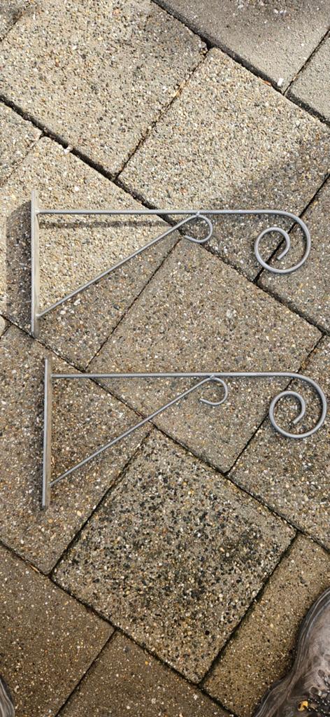 Metalen bloembakbeugels, set van 2, Gebruikt, Minder dan 30 cm, Minder dan 60 cm, Ophalen of Verzenden