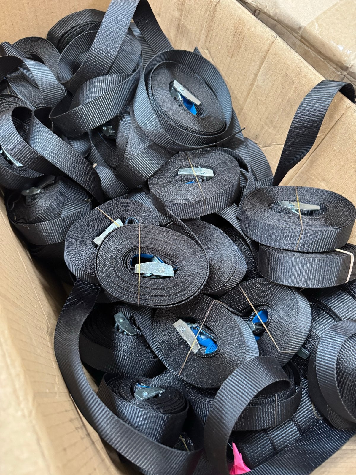 Pallet vol kleine spanbanden - gebruikt en nieuw, Ophalen