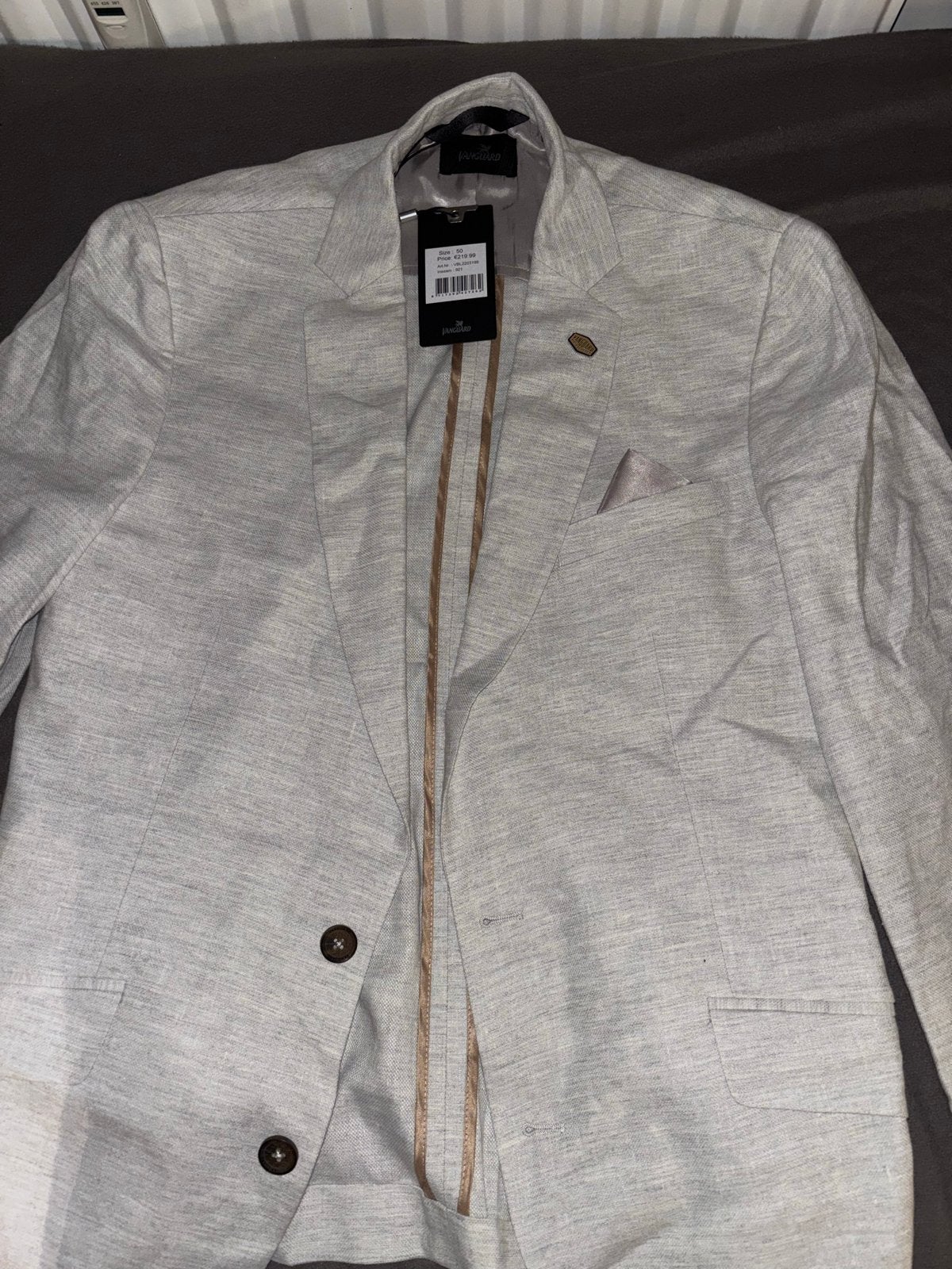Vanguard Blazer Maat 50 - Nieuw met prijskaartje, Kleding | Heren, Kostuums en Colberts, Verzenden, Nieuw, Maat 48/50 (M), Grijs