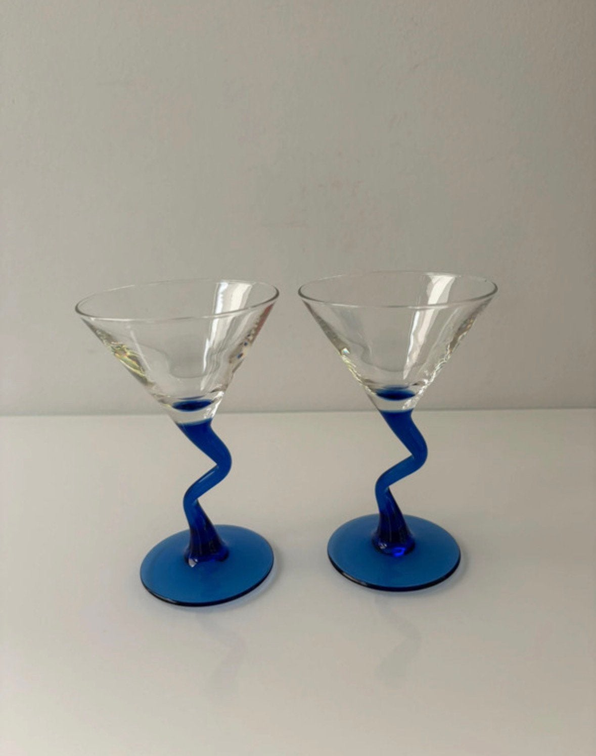 Set van 2 retro 1980’s martini-glazen, merk Liberty Glass, Verzamelen, Ophalen of Verzenden, Nieuw, Overige typen