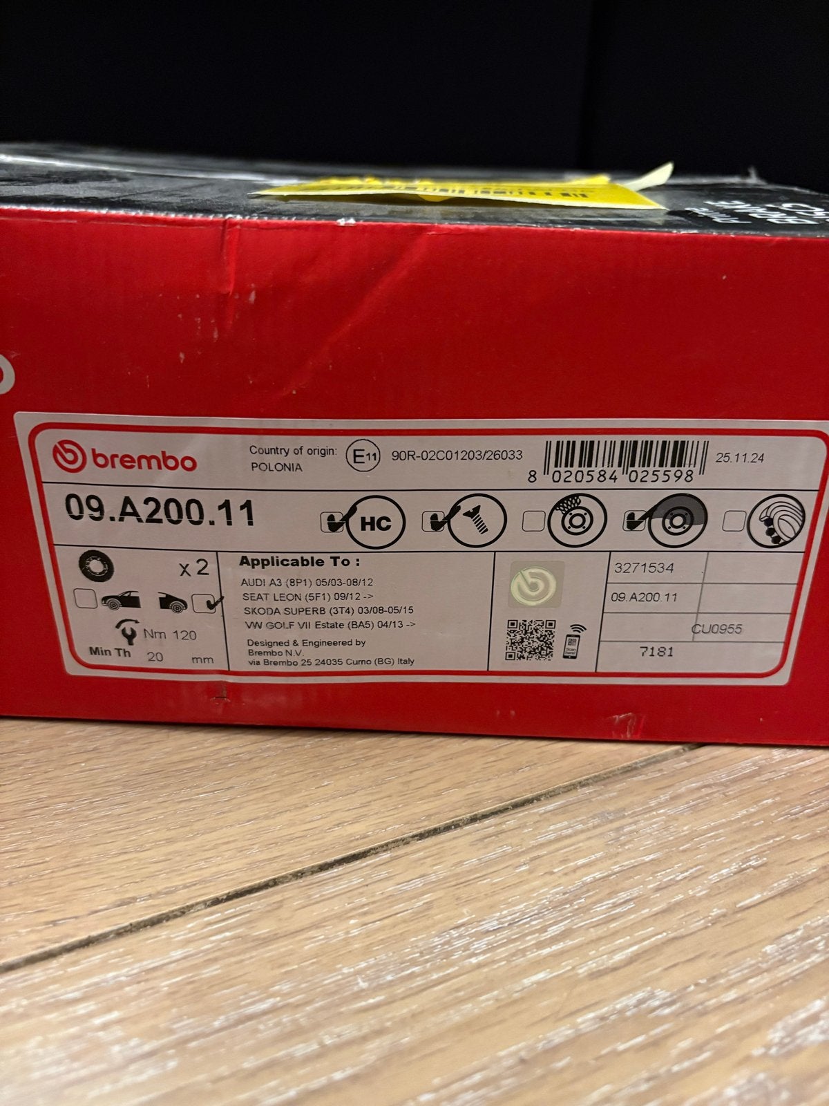 Brembo Remschijven (2 stuks) voor Audi A3, Skoda Superb, Auto-onderdelen, Ophalen, Nieuw, Audi