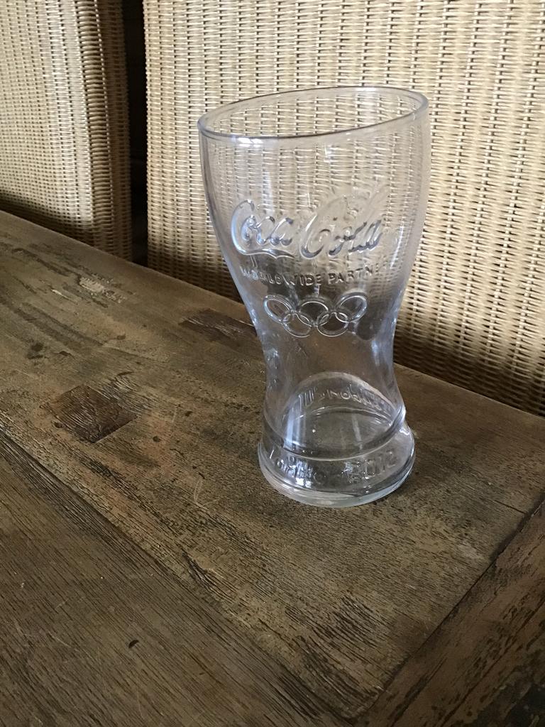 Coca-Cola glas Olympische spelen London 2012, Ophalen of Verzenden, Zo goed als nieuw, Frisdrankglas