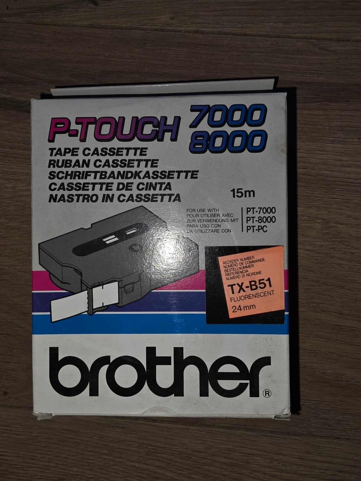 Brother P-Touch TX-B51 Tape Cassette zwart, Computers en Software, Ophalen of Verzenden