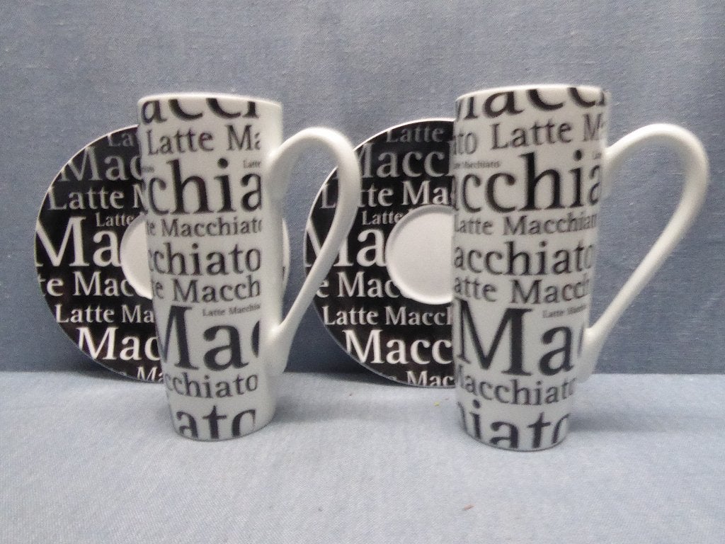 Latte Macchiato | kop en schotel | nieuw, Huis en Inrichting, Keuken | Servies, Overige merken, Nieuw, Ophalen of Verzenden, Overige stijlen