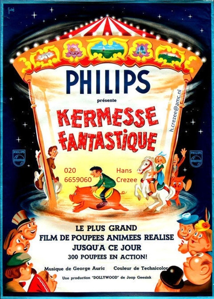 zoek oud philips poster kermesse fantastique prince electron, Verzamelen, Posters, Ophalen of Verzenden, A1 t/m A3, Film en Tv