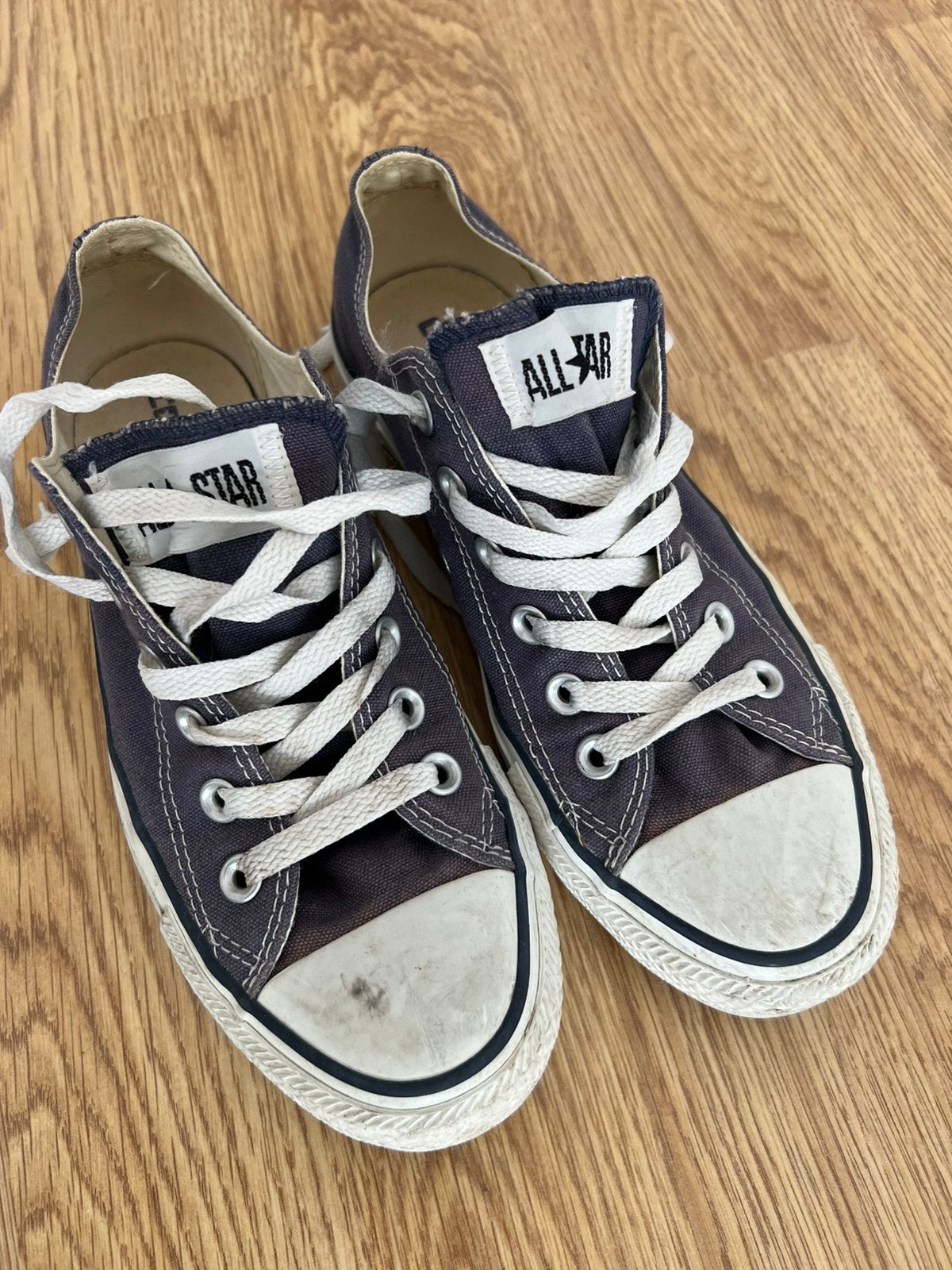 Maat 39 converse all stars gympen grijs / blauw levi, Blauw, Ophalen of Verzenden, Sneakers of Gympen, Gedragen