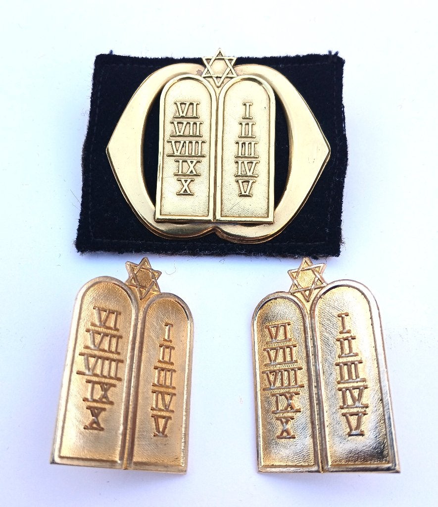 Baretembleem Legerrabbijn, 1949-52, oogjes direct, Ophalen of Verzenden, Landmacht, Nederland, Embleem of Badge