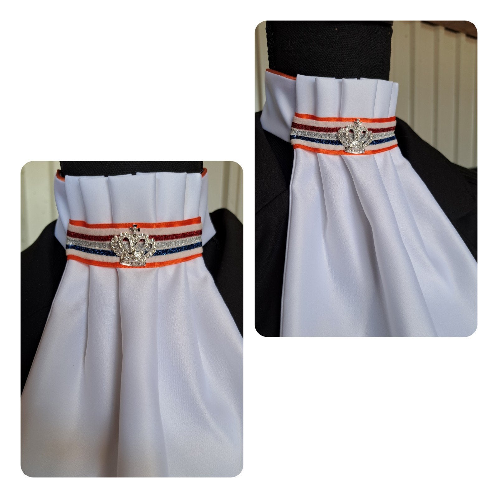Made by Lique kinder plastron Harmonica Rood/wit/Blauw, Dieren en Toebehoren, Kinderen, Dressuur, ., Overige merken