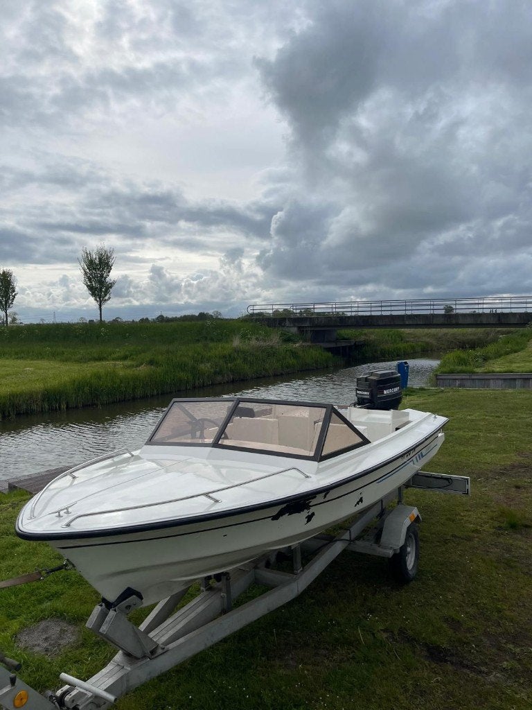 Leuke speedboot Sunbird SB420 (60pk) met trailer, Watersport en Boten, Speedboten, Ophalen, Gebruikt, 4 m, 2 m