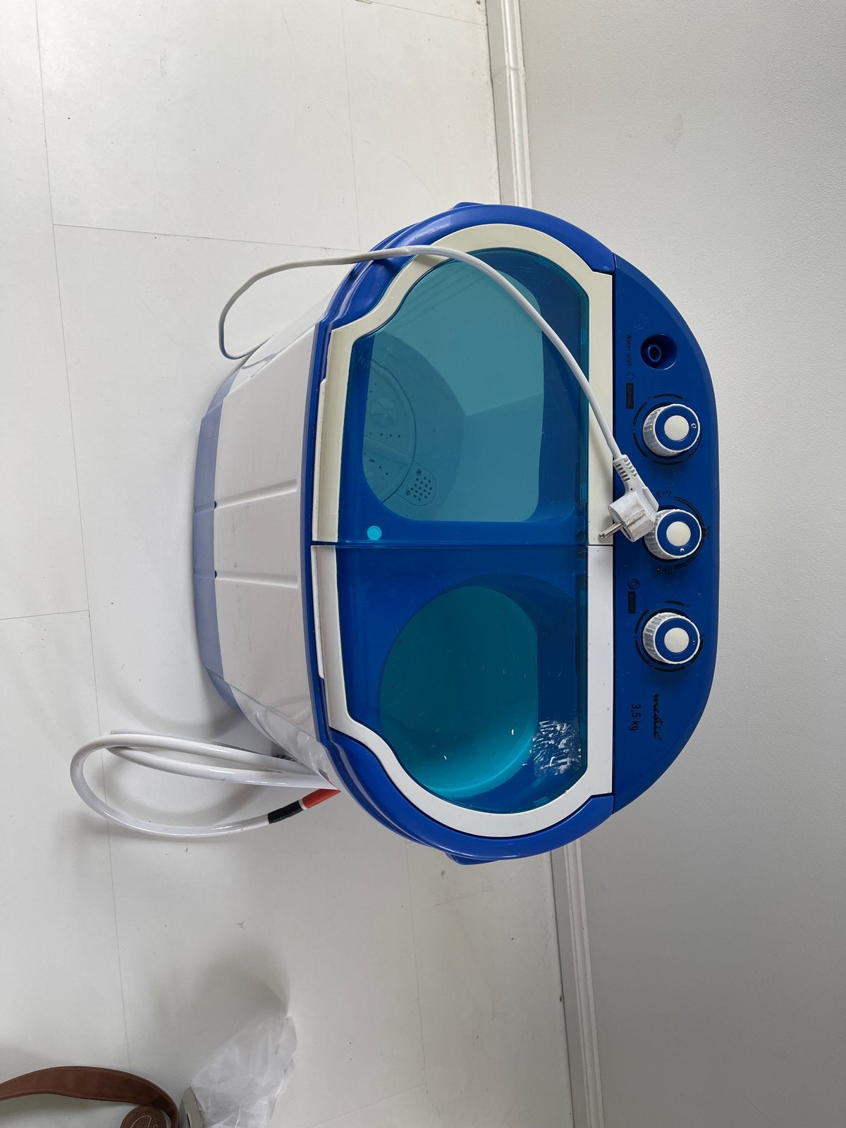 Compacte mini wasmachine met centrifuge - ideaal voor kleine, Minder dan 85 cm, Minder dan 4 kg, Bovenlader, Ophalen of Verzenden