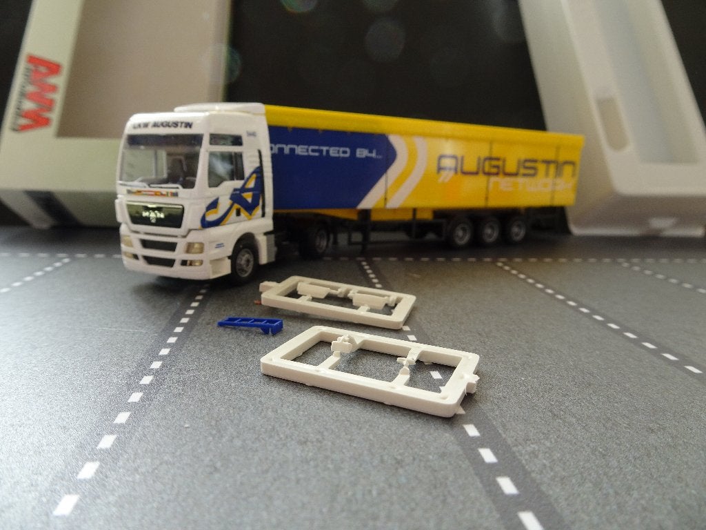 122 awm 74205 lkw augustin walking herpa oostenrijk 1:87, Hobby en Vrije tijd, Ophalen of Verzenden, Nieuw, Bus of Vrachtwagen