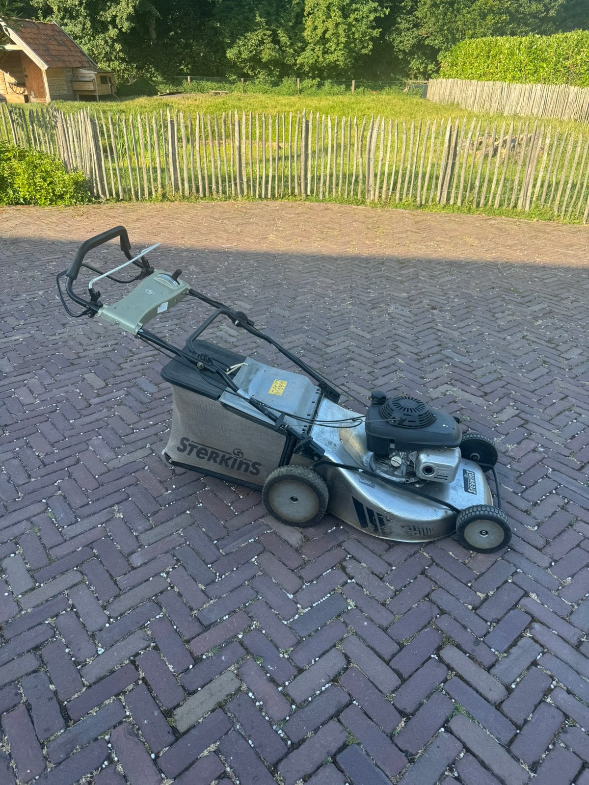 Sterkins grasmaaier, Ophalen, Cirkelmaaier, Gebruikt, Opvangbak