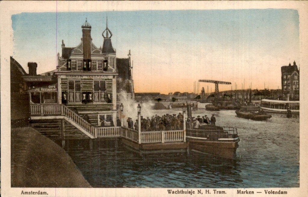Amsterdam - Wachthuisje N. H. Tram - Marken Volenda, Ophalen of Verzenden, Voor 1920, Ongelopen, Noord-Holland
