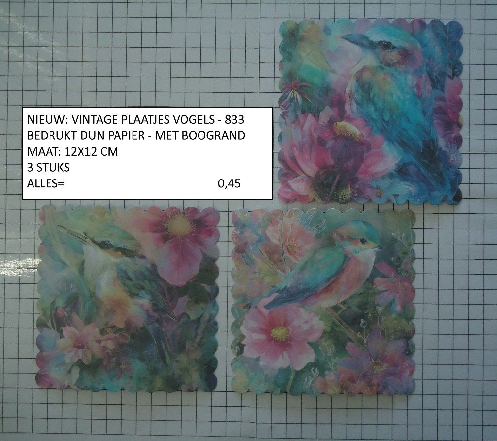 vintage plaatjes vogels 833 ( alleen verzenden, Ophalen, Nieuw, Meerdere plaatjes
